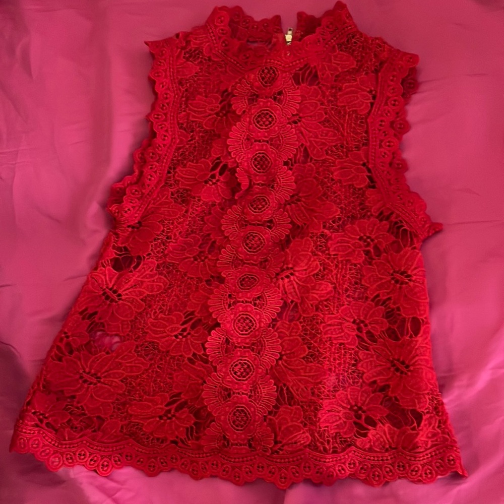 Red Lace top